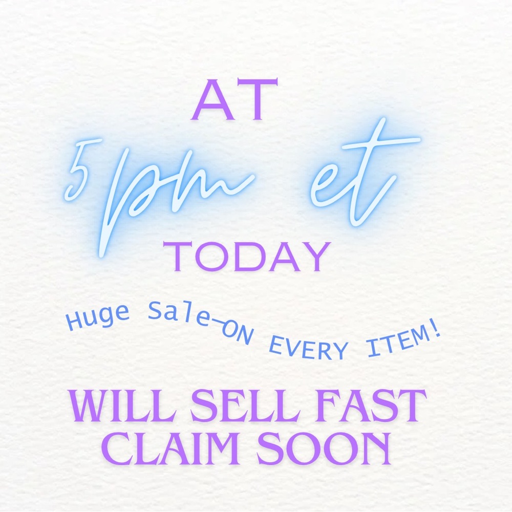 HUGE SALE IN MY CLOSET @ 5pm ET, CHECK IT OUT!